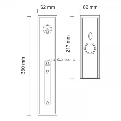 SOLEX Alloy Door Handle Lockset 3862AB